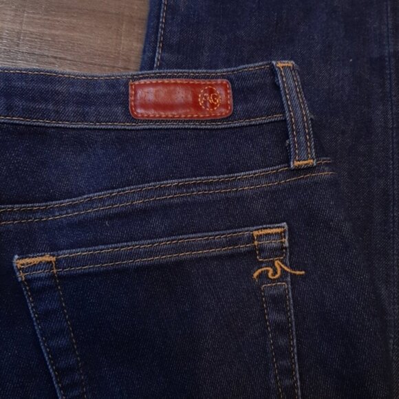 AG Adriano Goldschmied The Angel Bootcut Jeans Low Rise Dark Indigo Denim - Picture 10 of 13